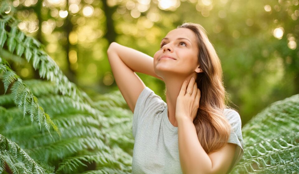 Femme détendue et relaxée